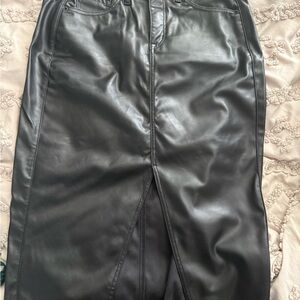 Torrid Black Faux Leather Pencil Skirt